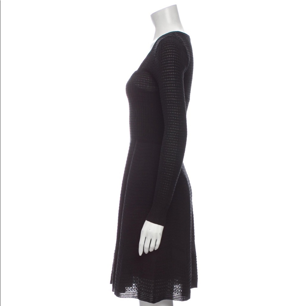 M Missoni Virgin Wool Black Long Sleeve Dress S - Picture 2 of 3